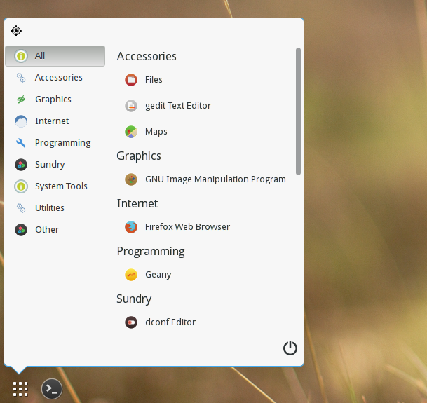 Интерфейс панели Budgie 5.1