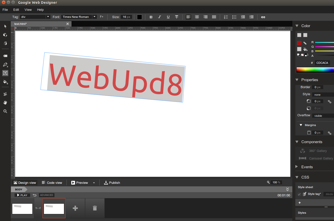   Google web designer