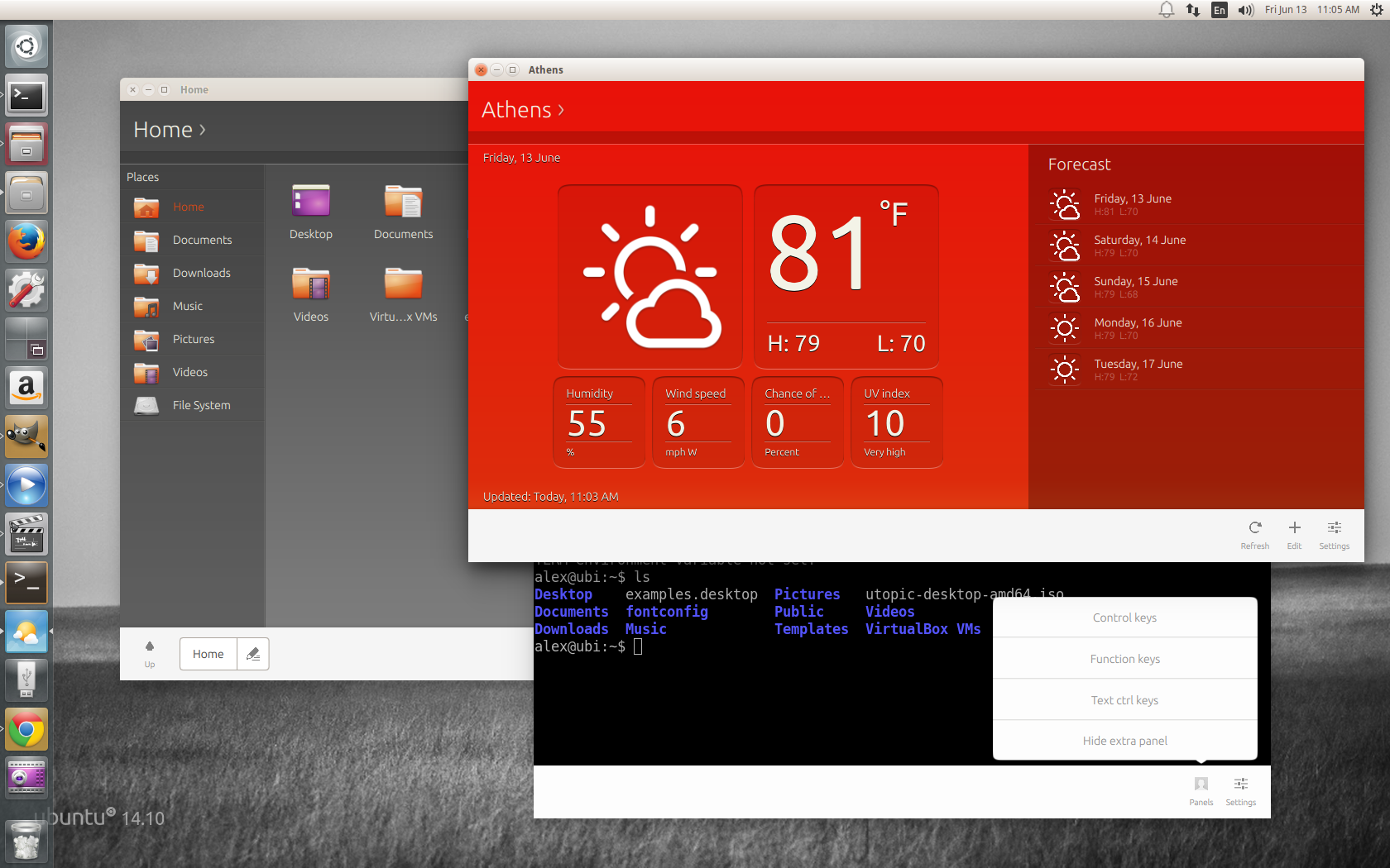 Ubuntu 14.10  Unity 8   Mir
