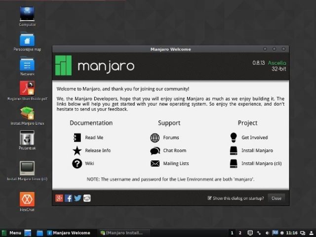 Manjaro 0.8.13